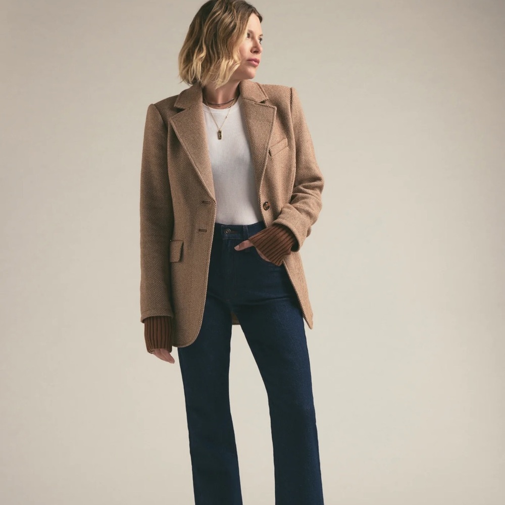 Favorite Daughter Brown Herringbone City Blazer - Small (NWT) - Picture 6 of 6